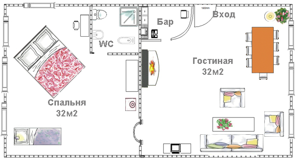 План апартаментов